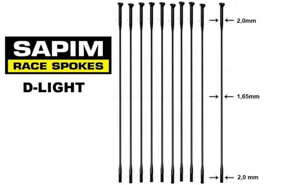 sapim-d-light raggi -straight-pull 65